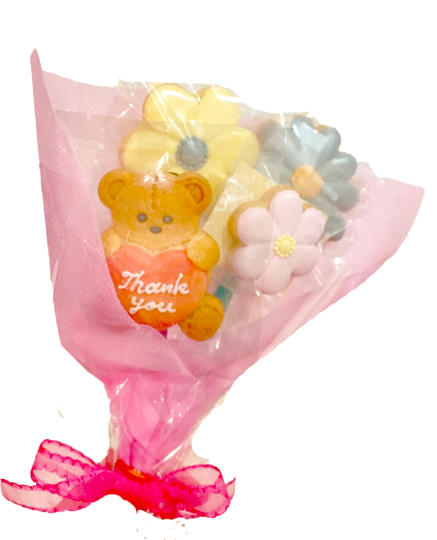 花束になったクッキー